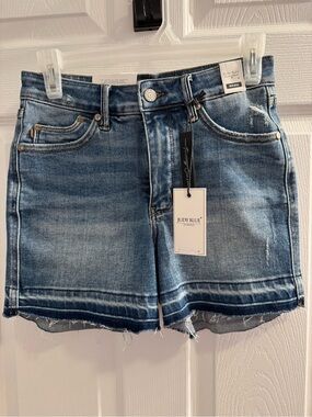 Judy Blue Mid Wash Denim Cutoff Shorts